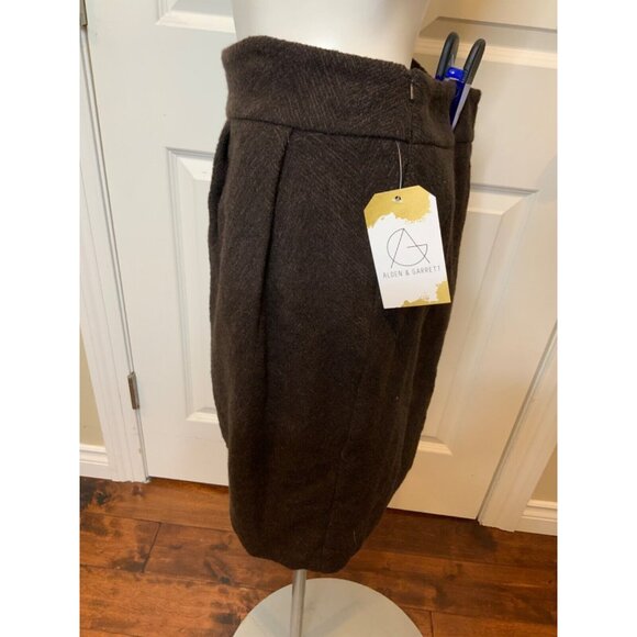 Eileen Fisher Brown Wool Blend Mini Skirt, Size XL - Picture 2 of 4